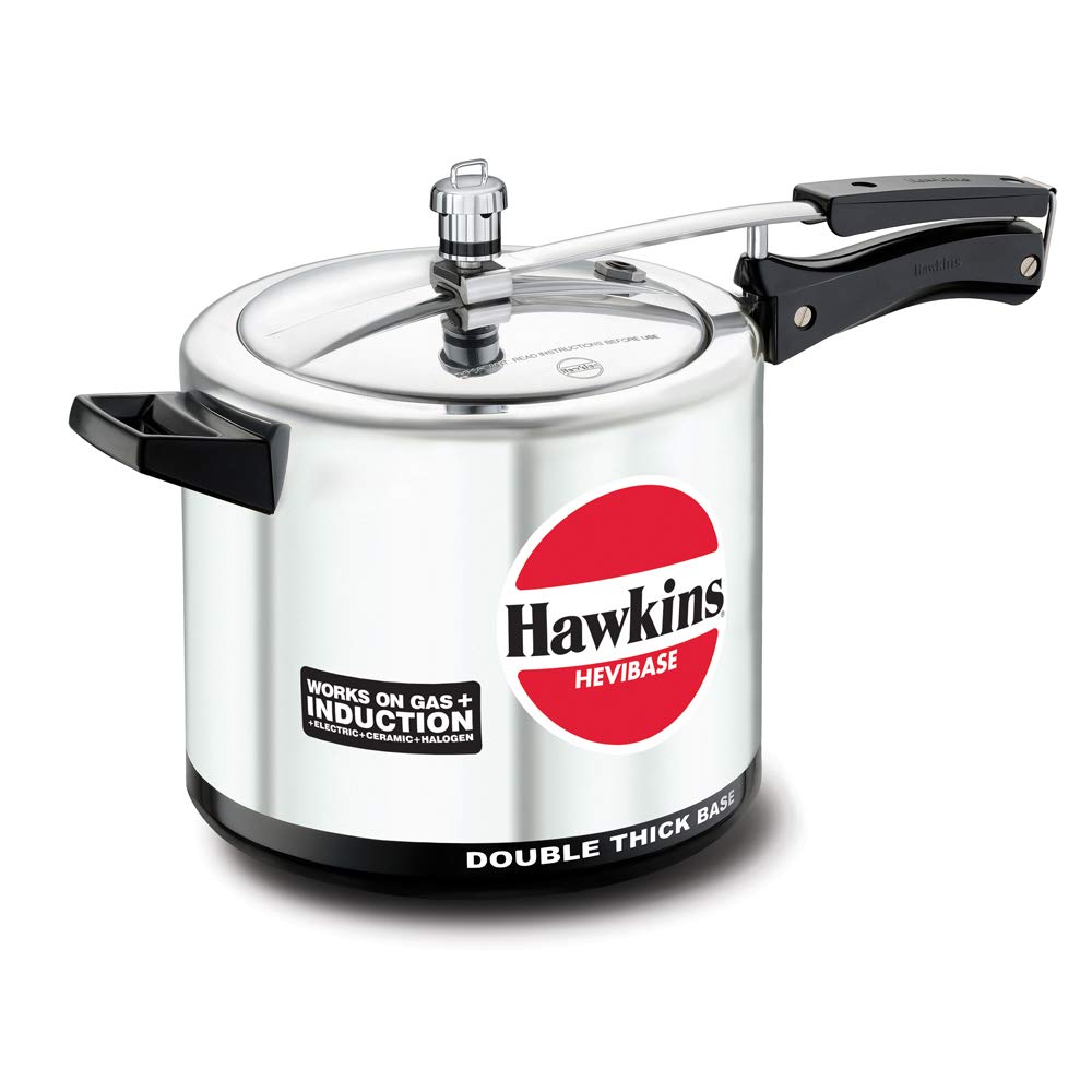 Hawkins Hevibase Aluminium Inner Lid Pressure Cooker - Induction Base, Silver, IH65, 6.5 l-1.webp